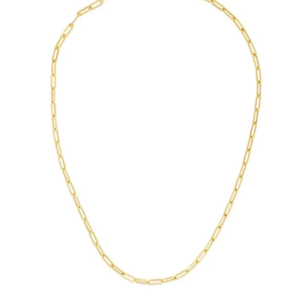 14k gold medium paperclip chain