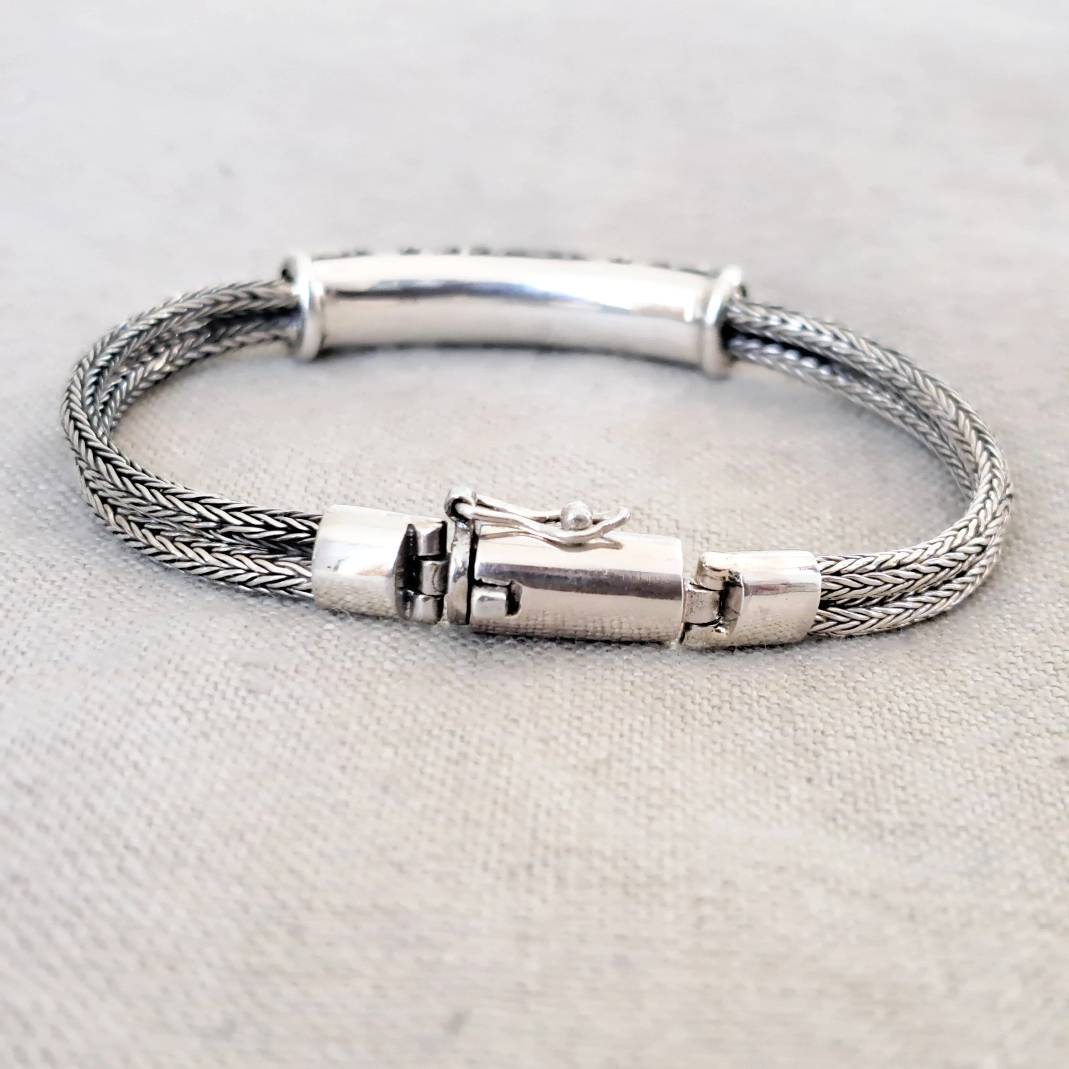14kt Gold Inlay in .925 Sterling Silver Bracelet from Bali