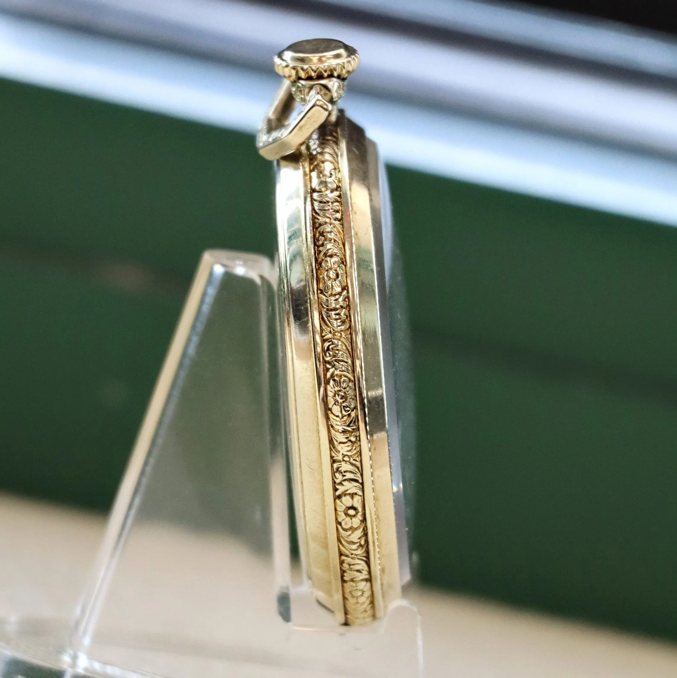 1922 ILLINOIS Dress Pocket Watch Openface 12s Grade 406 19 Jewels Adjusted 3 Positions Fancy Engraved Case