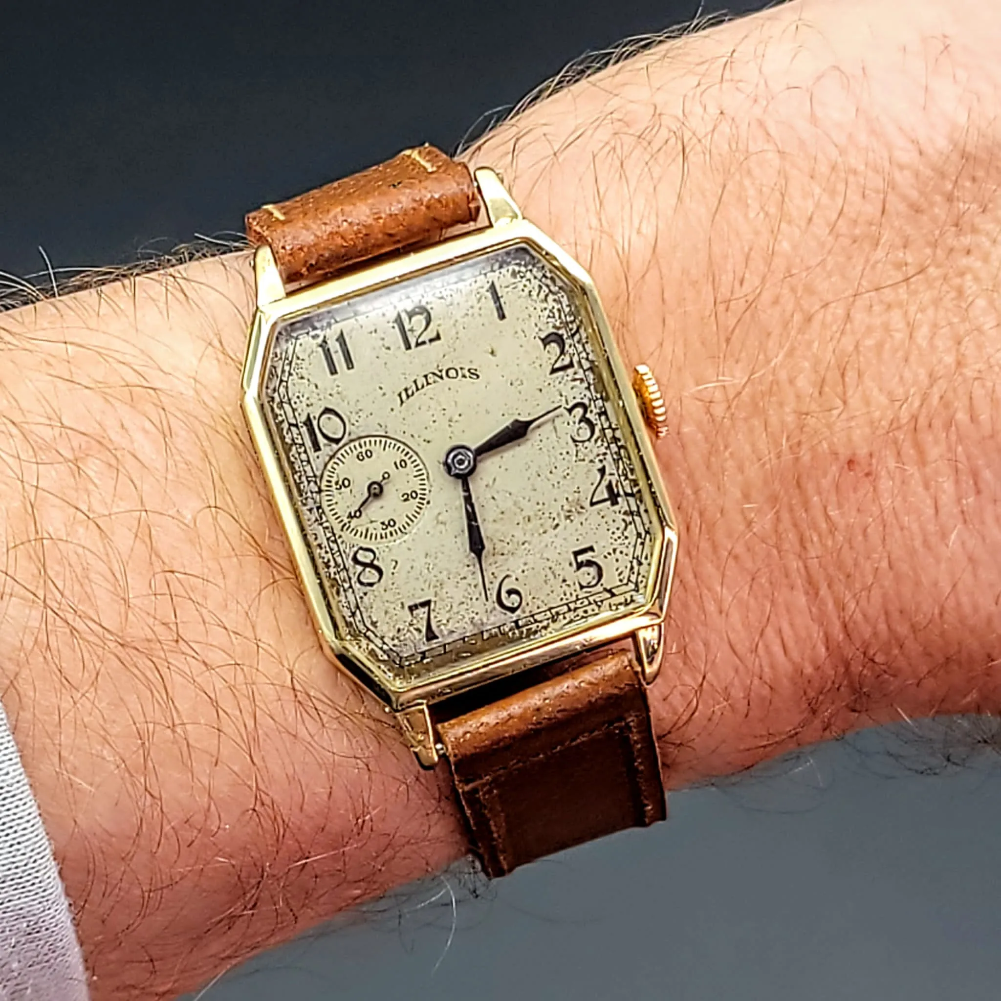 1929 ILLINOIS Canby Watch "Rectangle Plane" Grade 905