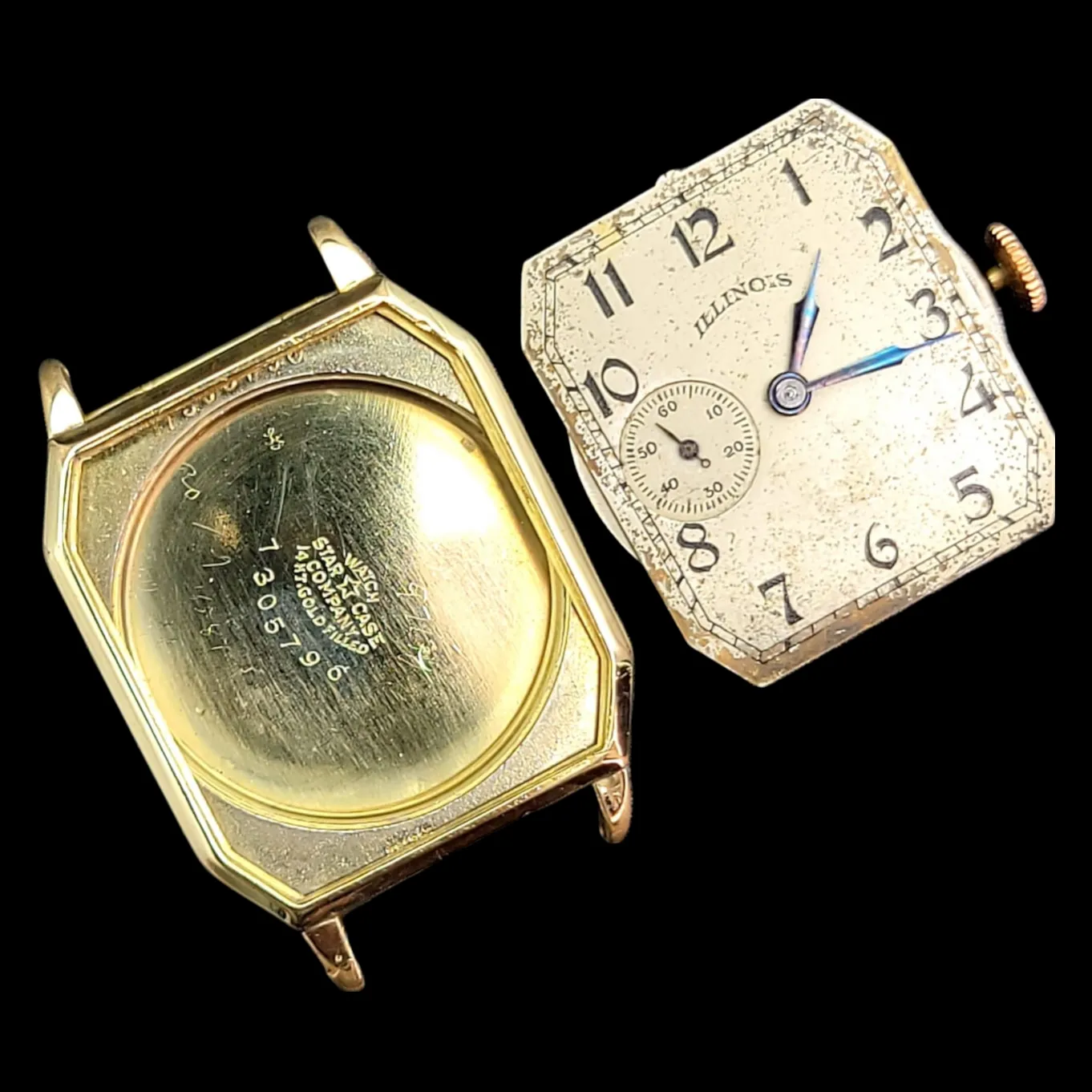 1929 ILLINOIS Canby Watch "Rectangle Plane" Grade 905