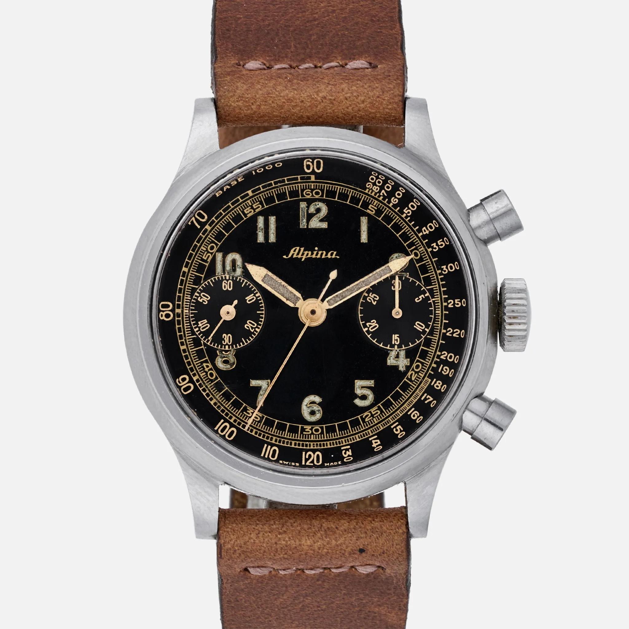 1940s Alpina Chronograph With Radium Numerals