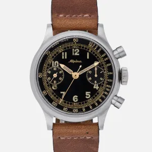 1940s Alpina Chronograph With Radium Numerals