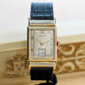 1948 HAMILTON Barton Watch 14K Gold 19 Jewels Cal. 982 U.S.A. Wristwatch
