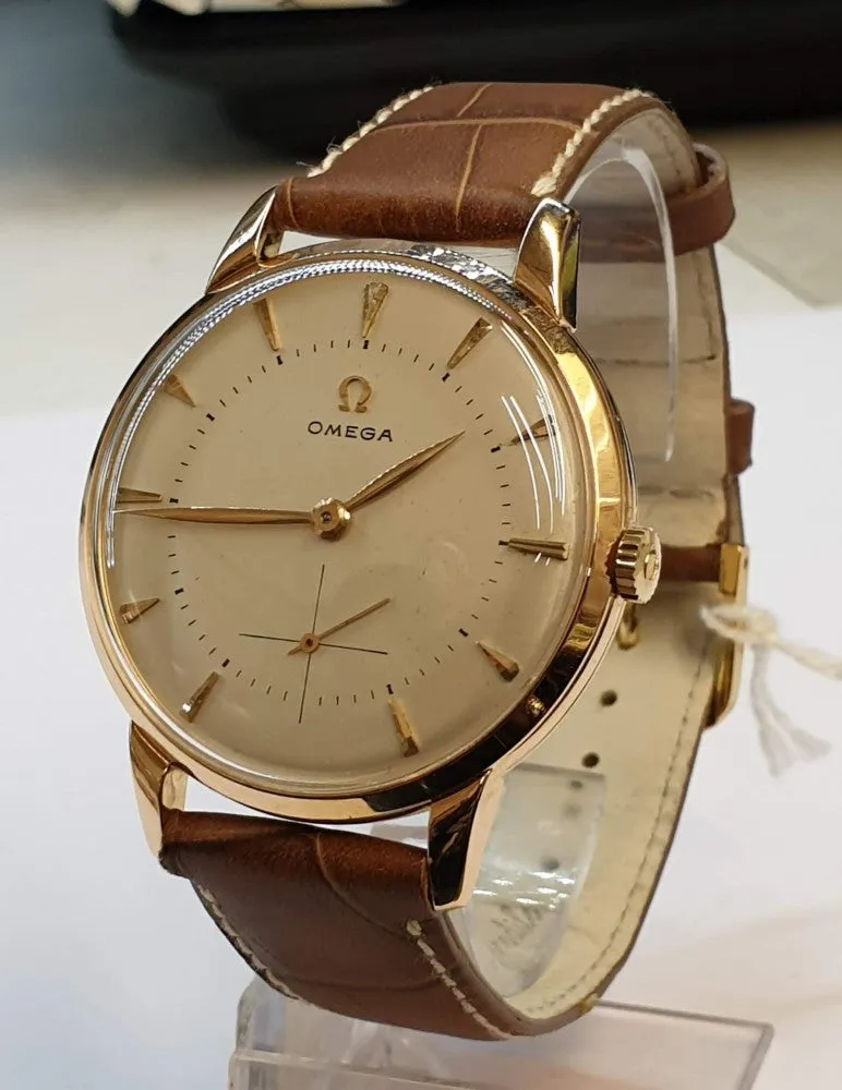 1954 Jumbo Omega with Sub Seconds Model 2687 in 18ct Pink Gold Case