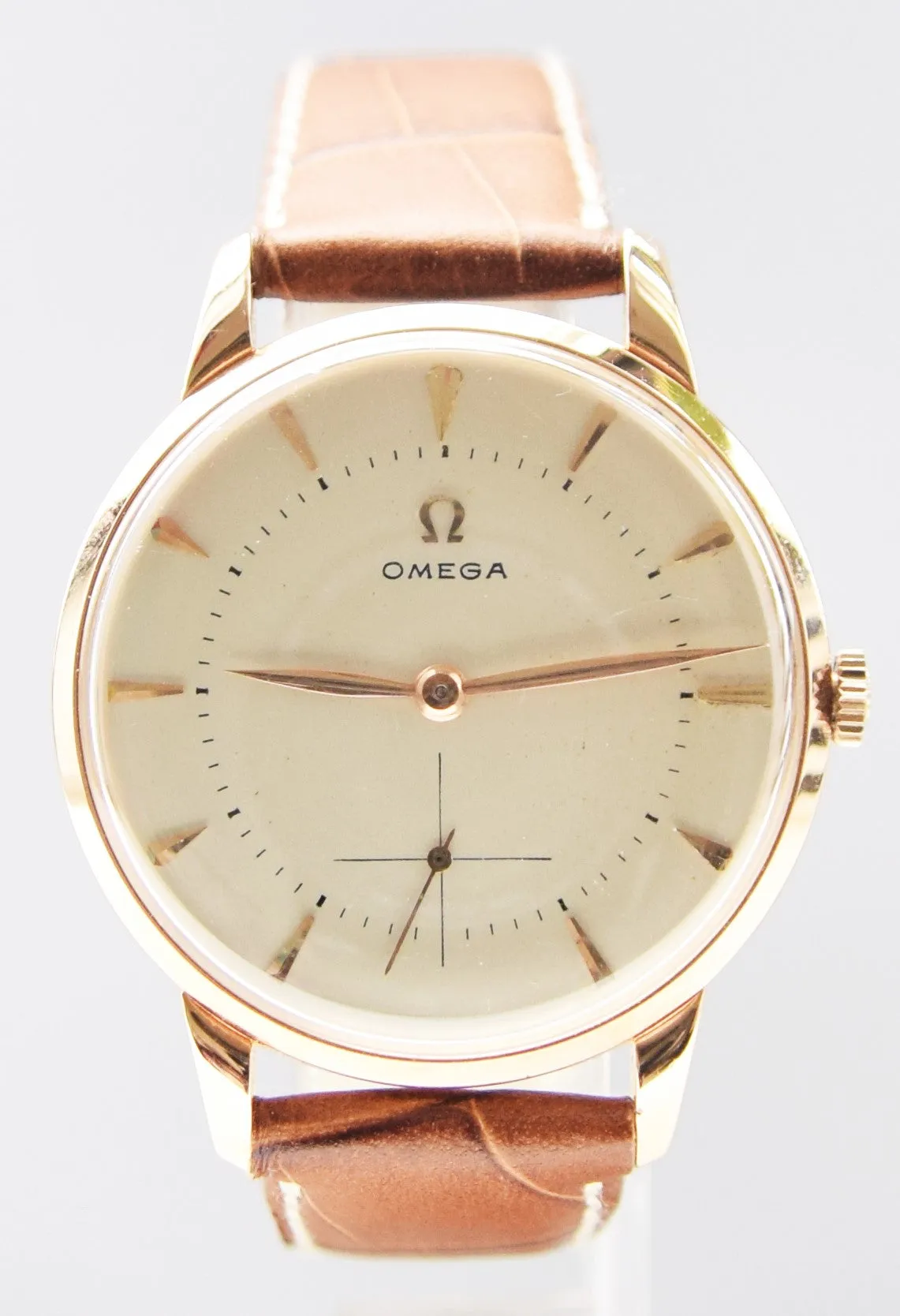 1954 Jumbo Omega with Sub Seconds Model 2687 in 18ct Pink Gold Case