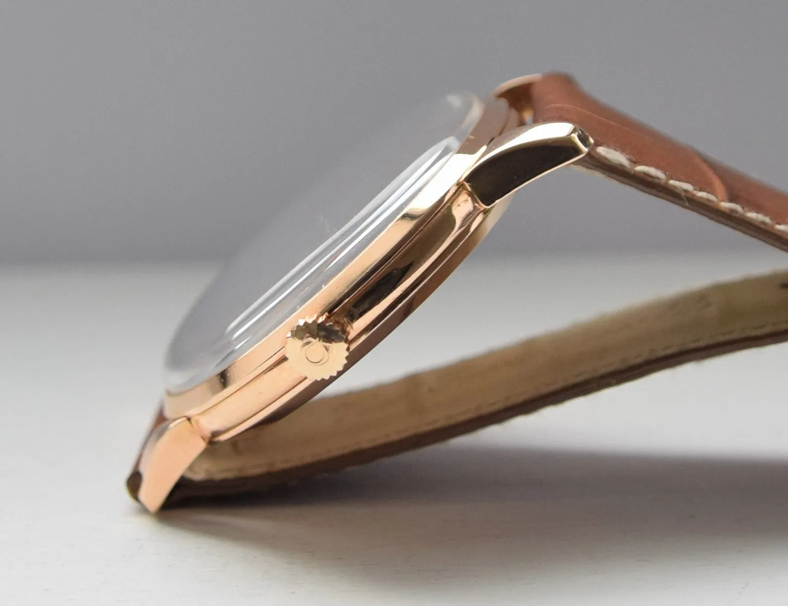 1954 Jumbo Omega with Sub Seconds Model 2687 in 18ct Pink Gold Case