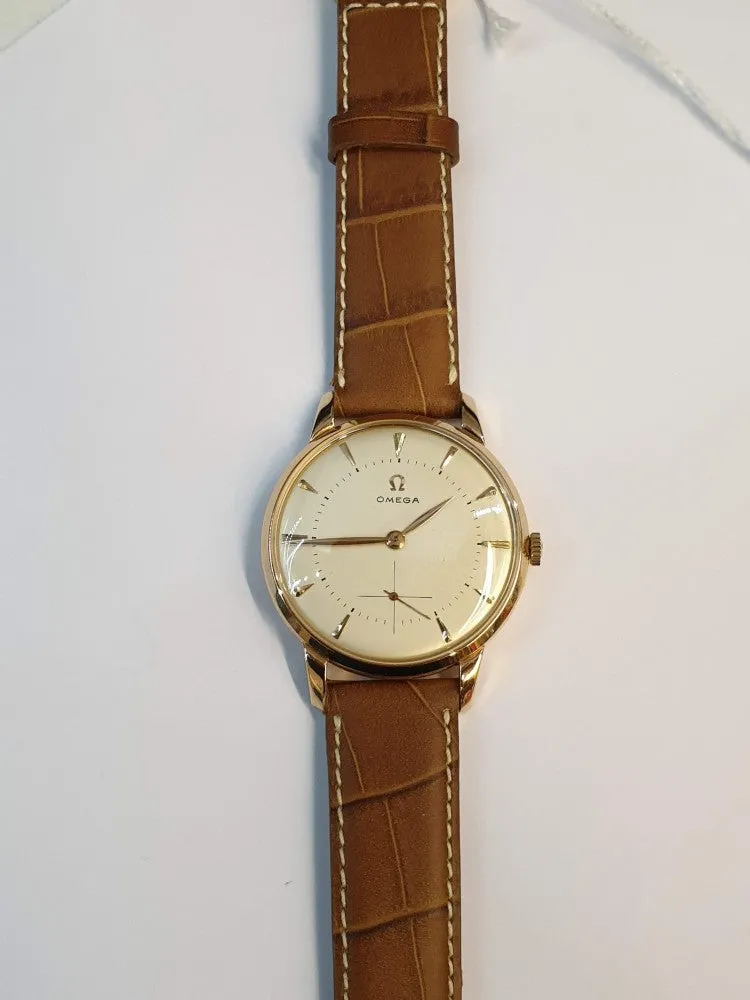 1954 Jumbo Omega with Sub Seconds Model 2687 in 18ct Pink Gold Case