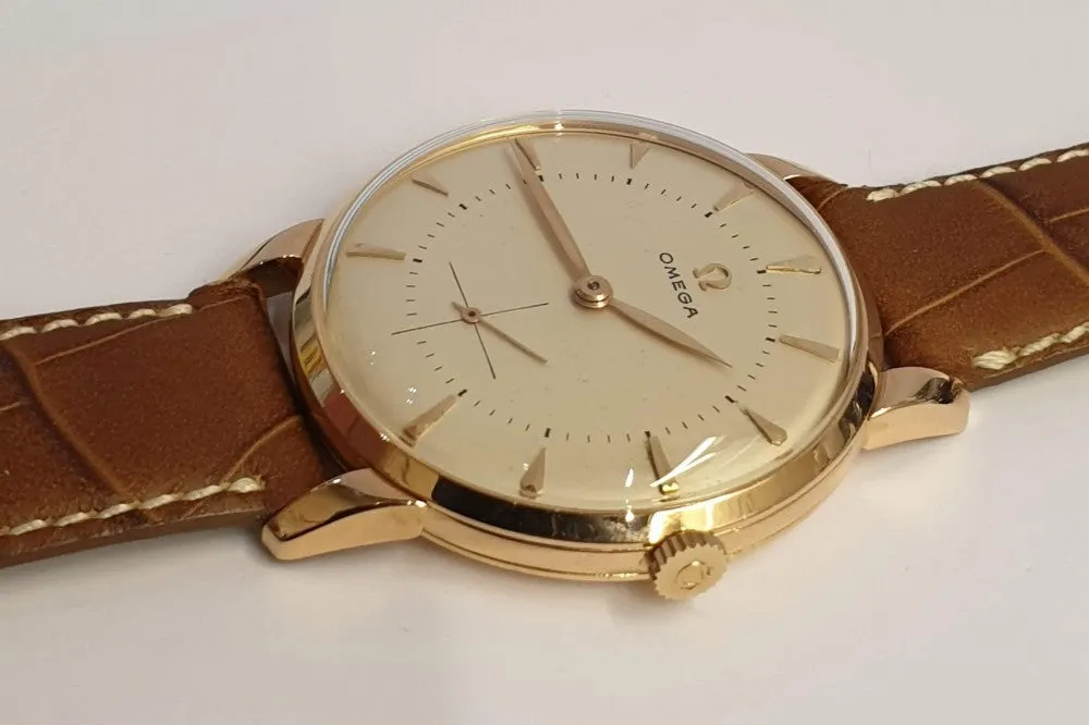1954 Jumbo Omega with Sub Seconds Model 2687 in 18ct Pink Gold Case