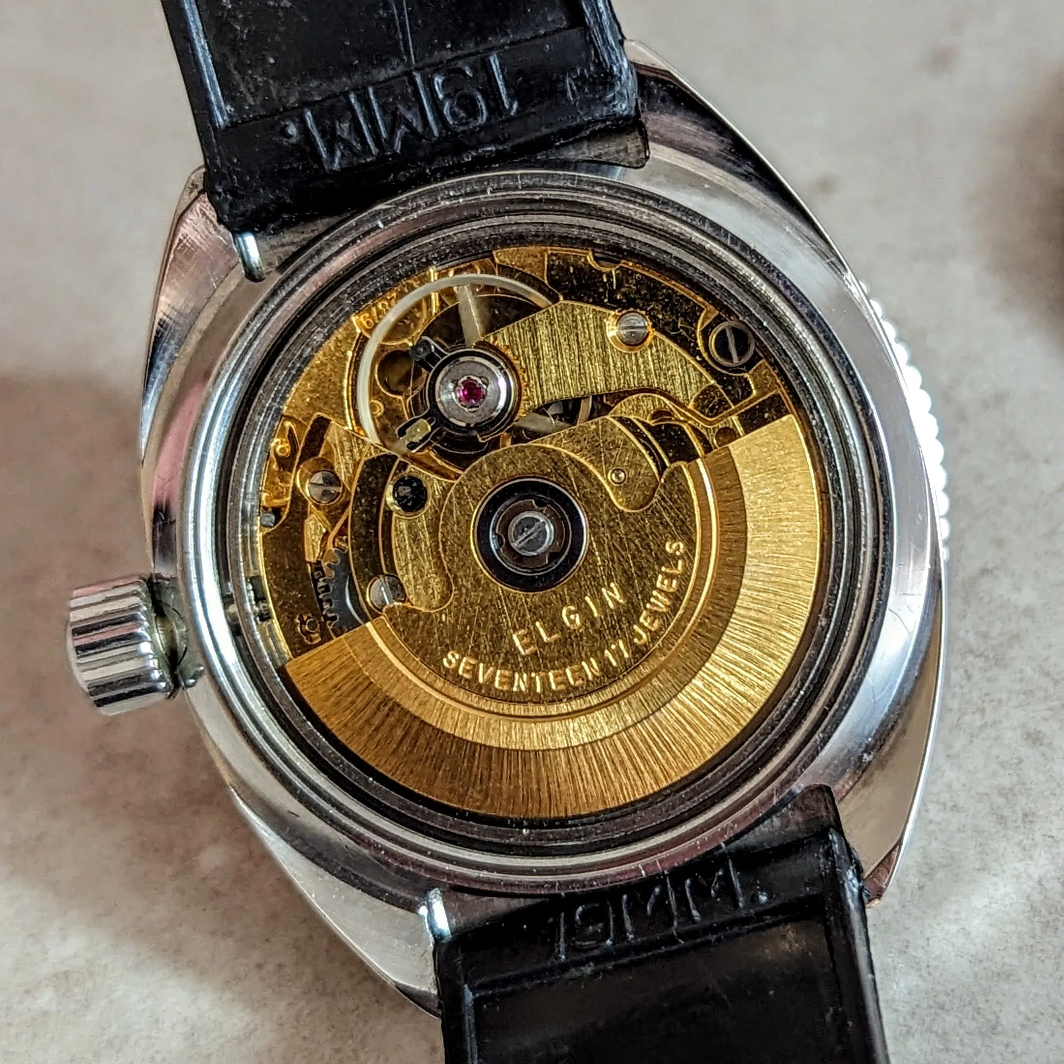 1960s ELGIN Diver Automatic Wristwatch Day/Date Ref. DH6312 Cal. ETA 2879 Watch