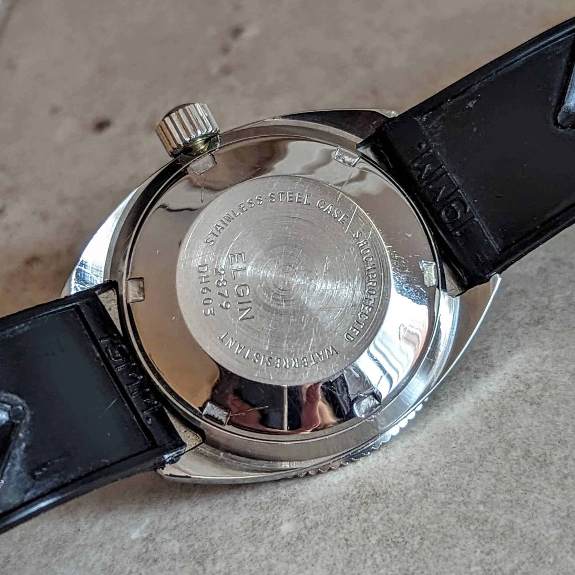 1960s ELGIN Diver Automatic Wristwatch Day/Date Ref. DH6312 Cal. ETA 2879 Watch