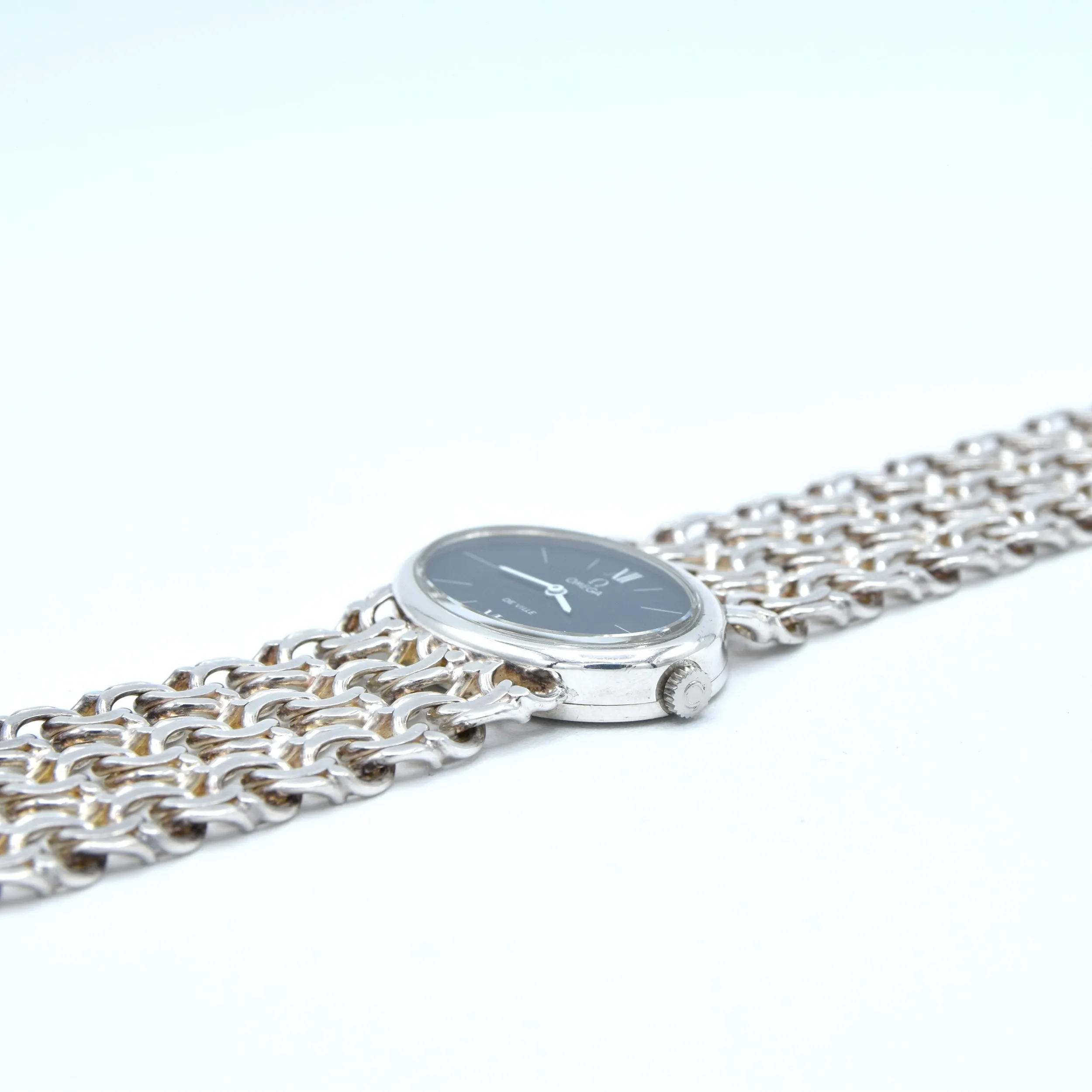 1972 Omega Rare & unusual De Ville “Jeux D’Argent” 8349 silver Bracelet Watch Andrew Grima designed
