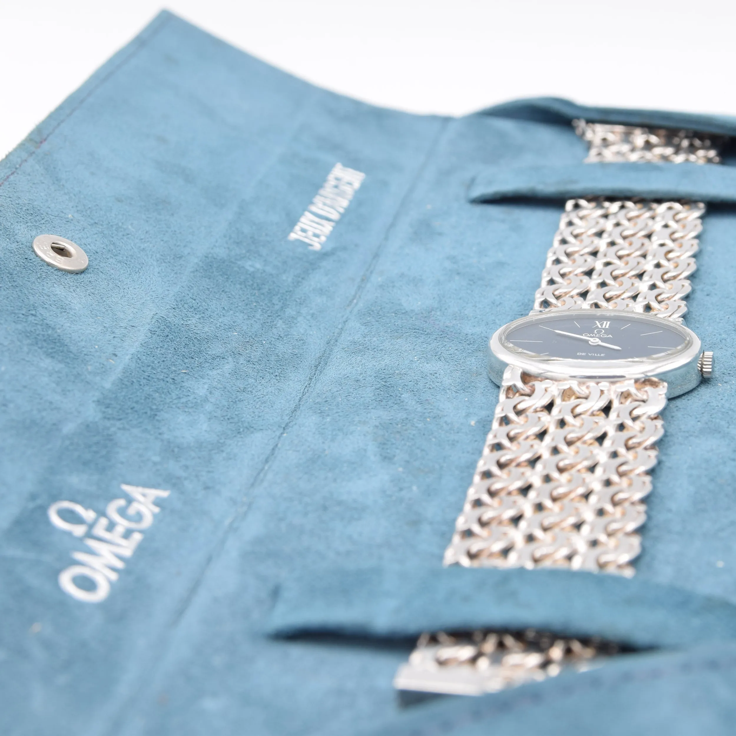 1972 Omega Rare & unusual De Ville “Jeux D’Argent” 8349 silver Bracelet Watch Andrew Grima designed