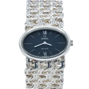 1972 Omega Rare & unusual De Ville “Jeux D’Argent” 8349 silver Bracelet Watch Andrew Grima designed