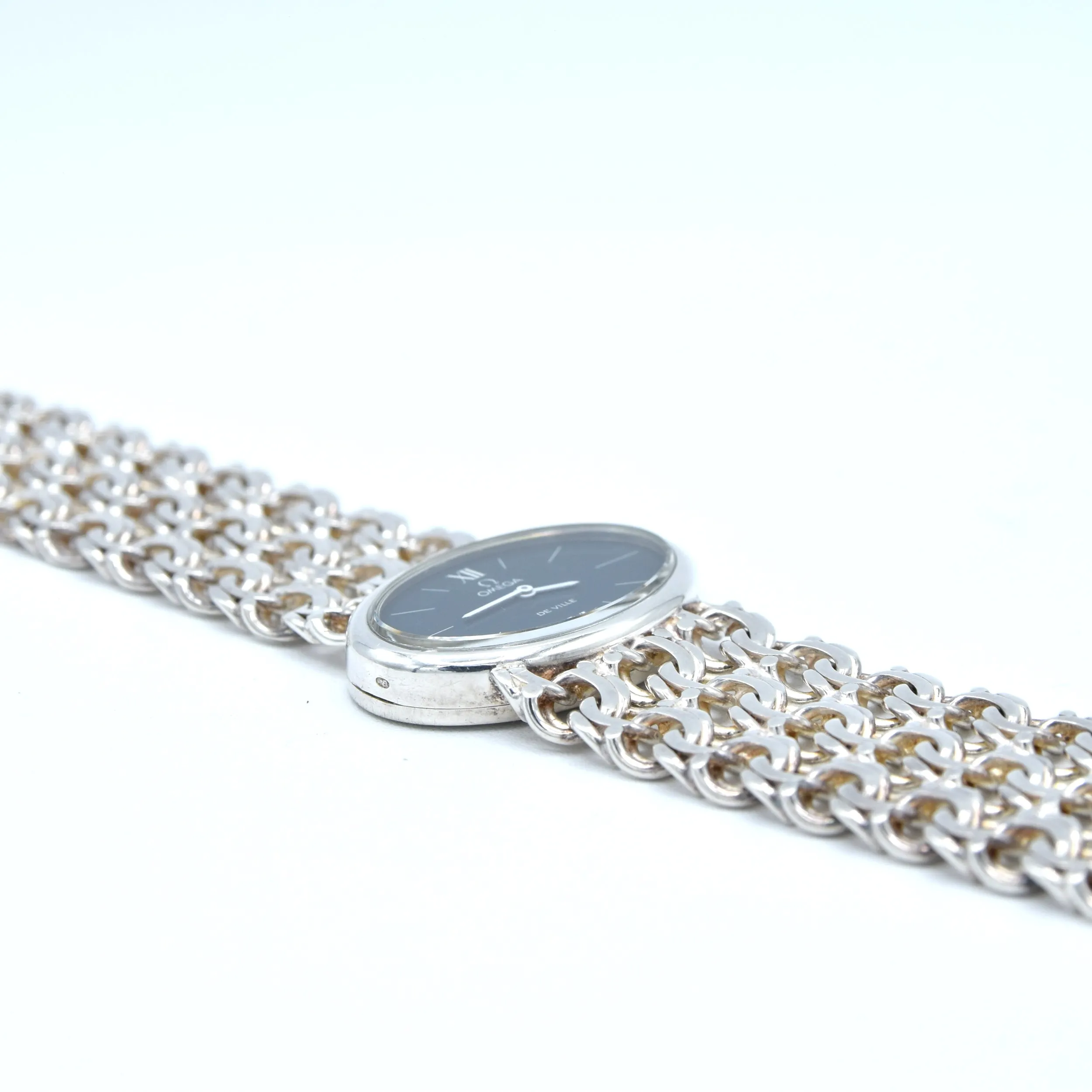 1972 Omega Rare & unusual De Ville “Jeux D’Argent” 8349 silver Bracelet Watch Andrew Grima designed