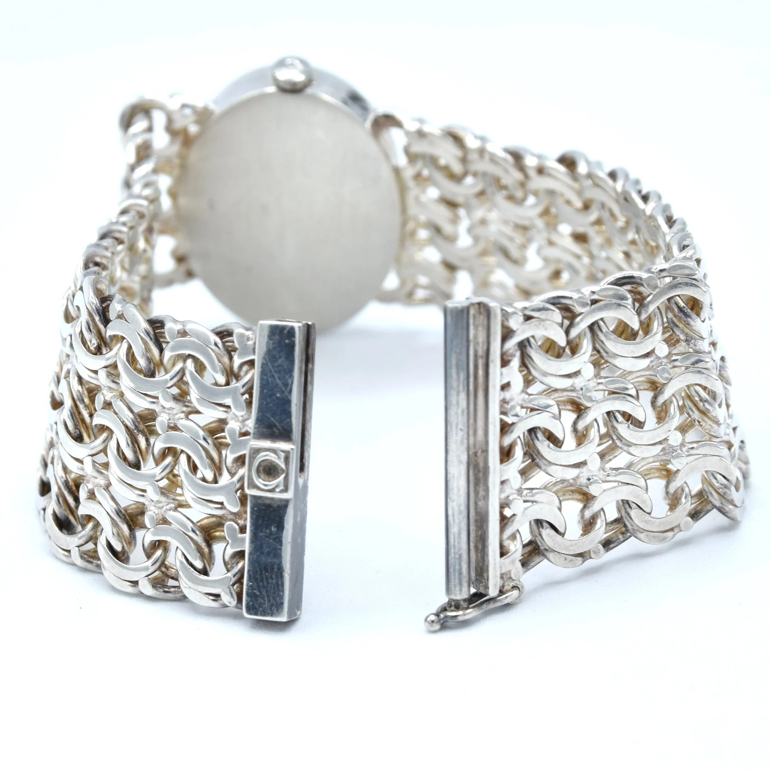 1972 Omega Rare & unusual De Ville “Jeux D’Argent” 8349 silver Bracelet Watch Andrew Grima designed