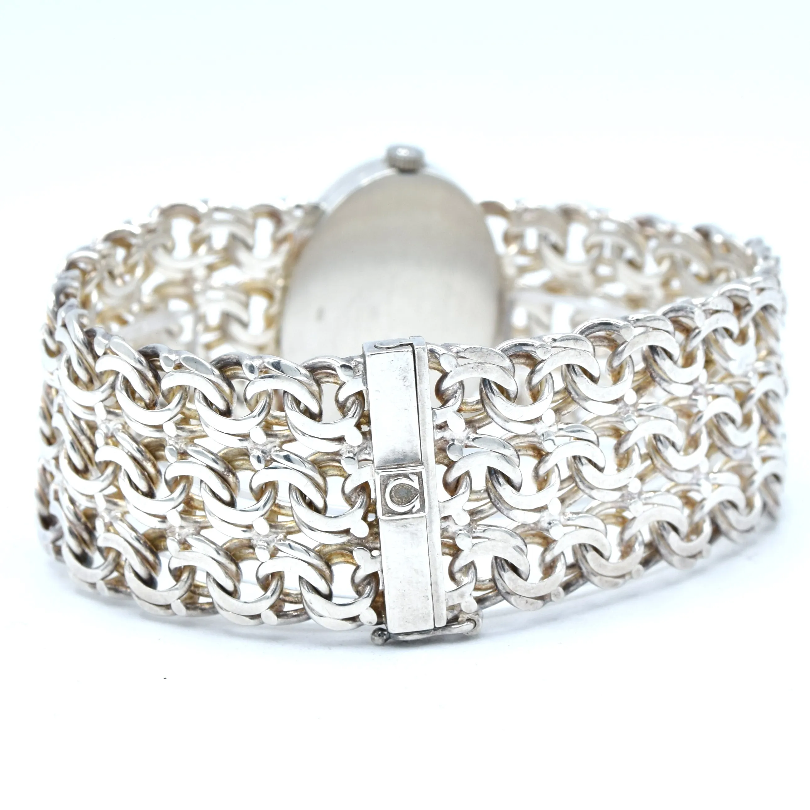 1972 Omega Rare & unusual De Ville “Jeux D’Argent” 8349 silver Bracelet Watch Andrew Grima designed