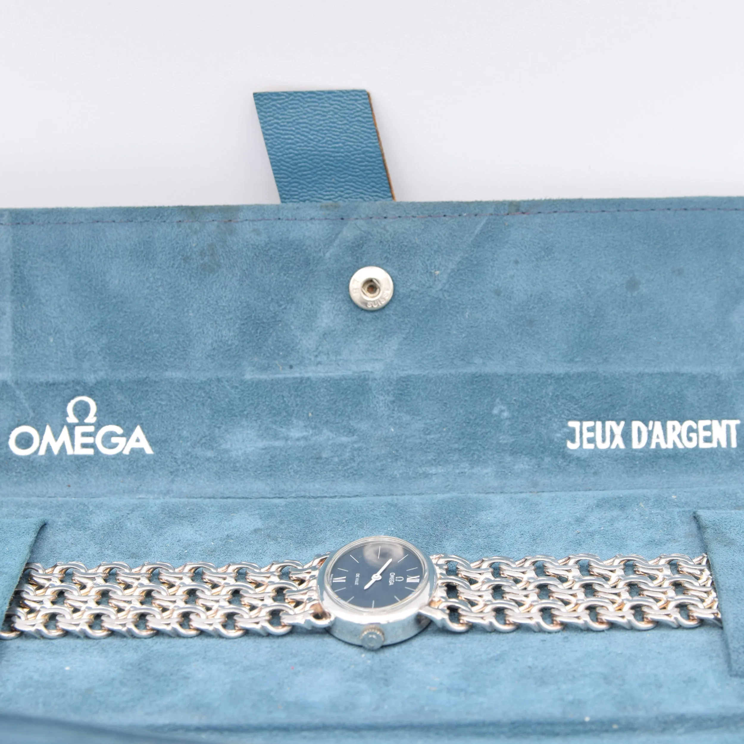 1972 Omega Rare & unusual De Ville “Jeux D’Argent” 8349 silver Bracelet Watch Andrew Grima designed