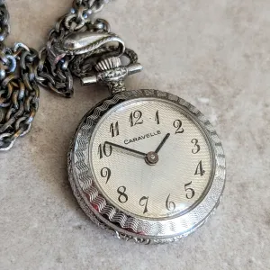 1978 CARAVELLE by Bulova Pendent Ladies Wristwatch 7 Jewels Vintage Swiss Watch