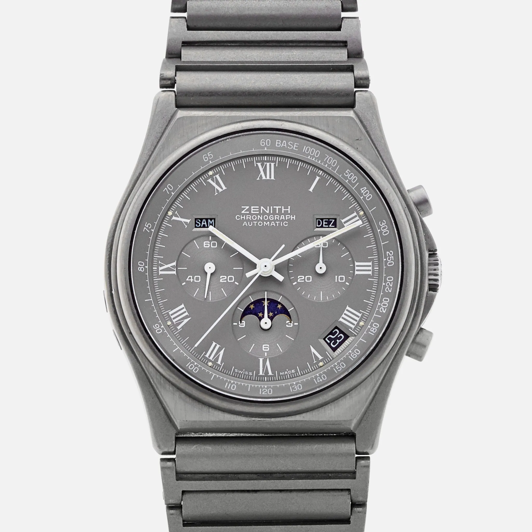 1980s Zenith 'Port Royal' El Primero Chronograph Ref. 95.100.418 In Titanium