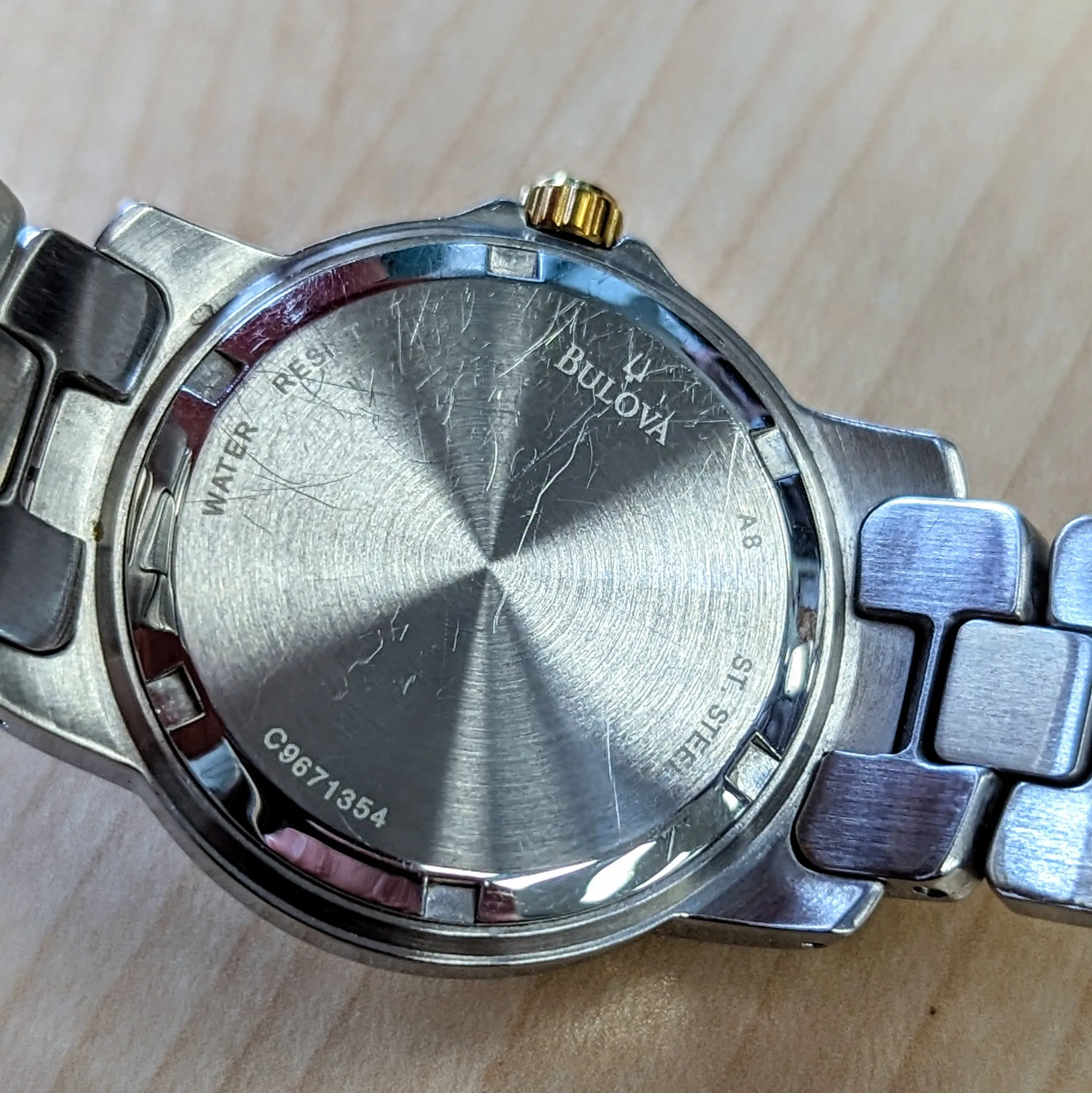 2008 BULOVA Marine Star 100m Date Indicator Diamond Dial Two-Tone Case & Bracelet- ALL S.S.
