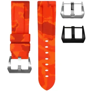 26MM LUG WIDTH STRAP - ORANGE CAMO RUBBER