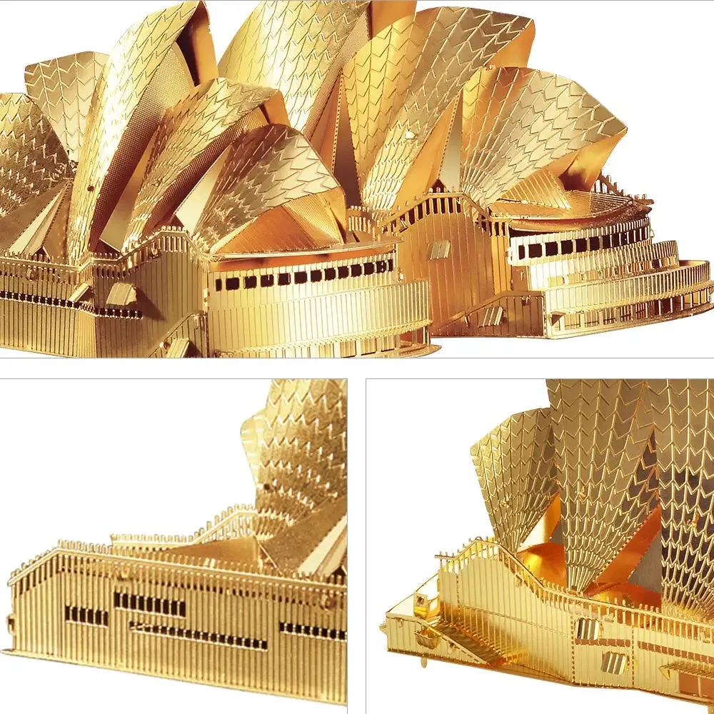 3d Metal Puzzles-sydney Opera House Building Kits Diy Jigsaw Models Brain Teaser for Adult