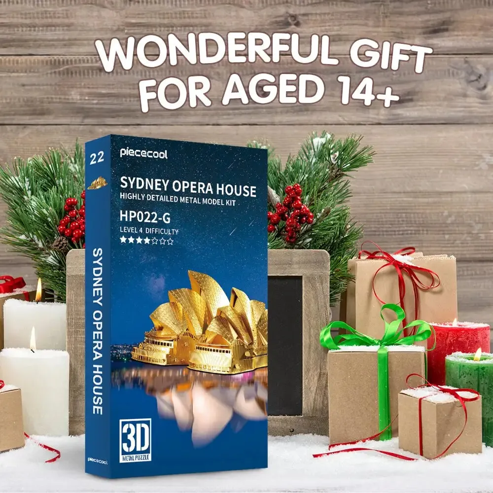 3d Metal Puzzles-sydney Opera House Building Kits Diy Jigsaw Models Brain Teaser for Adult