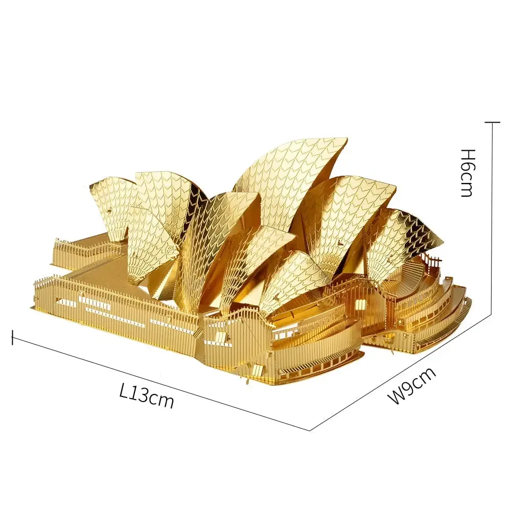 3d Metal Puzzles-sydney Opera House Building Kits Diy Jigsaw Models Brain Teaser for Adult
