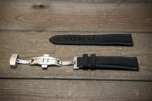 Alcantara Watch Strap, Premium Alcantara Watch Band 20 mm , 22 mm. Deployment clasp installed.