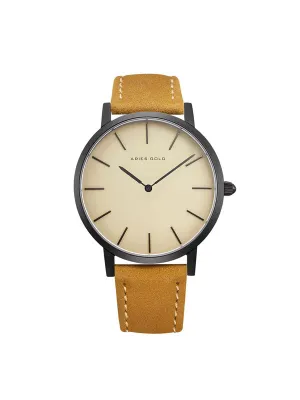 Aries Gold Urban Santos Brown Leather Strap G 1022 BK-BEI Watch