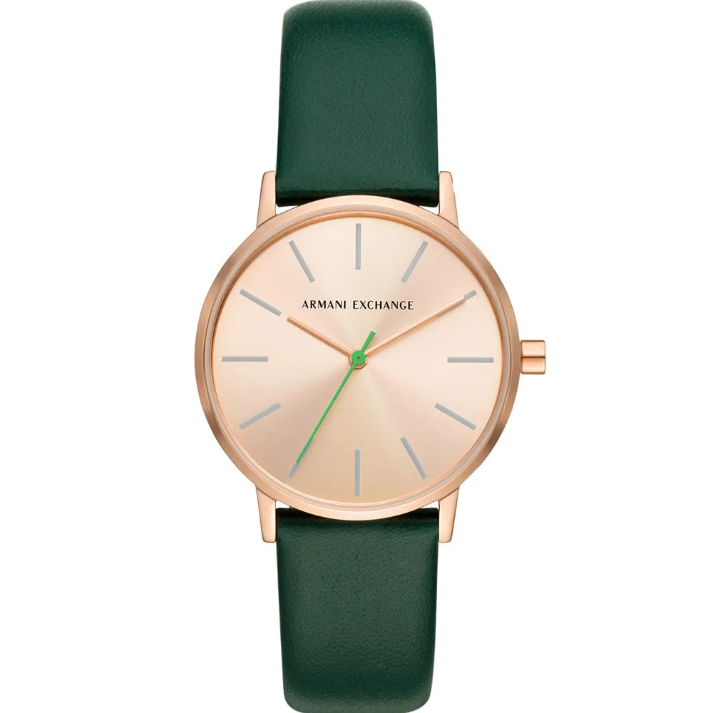 Armani Exchange AX5577 Lola Green Leather Womens Watch
