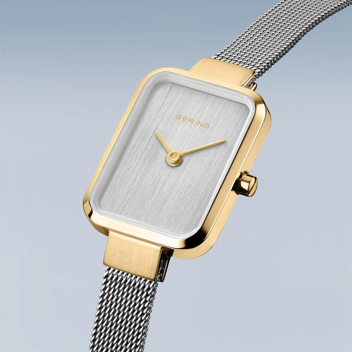 Bering Ladies Two-Tone Petite Square Watch