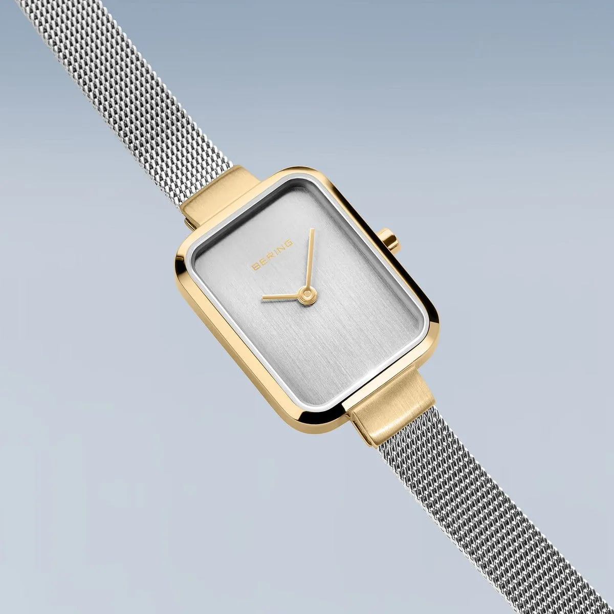 Bering Ladies Two-Tone Petite Square Watch