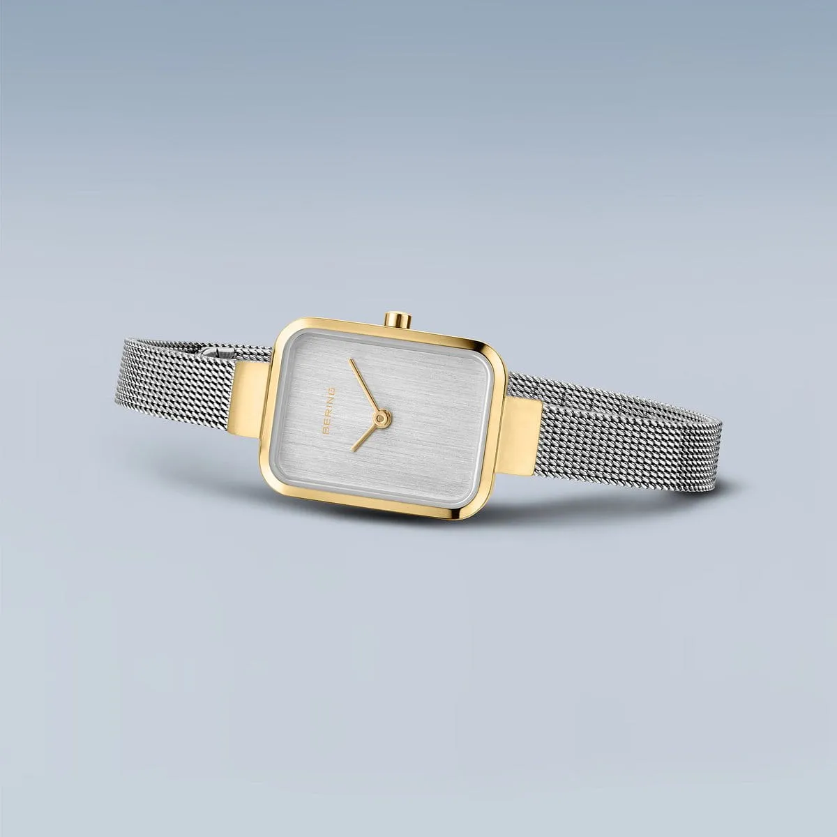 Bering Ladies Two-Tone Petite Square Watch