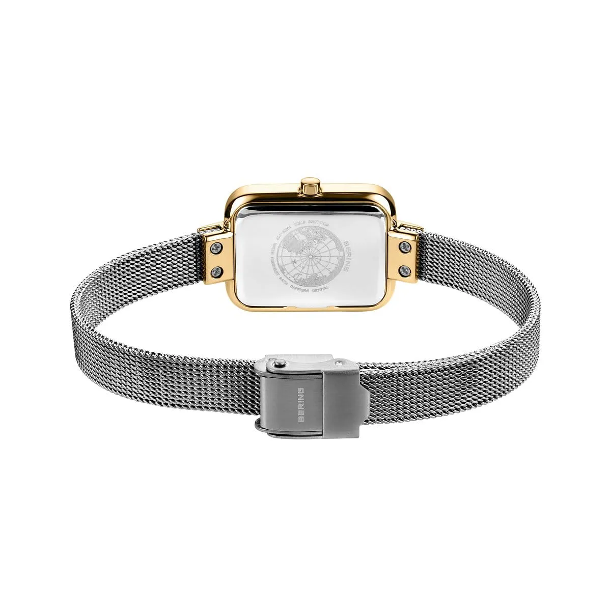 Bering Ladies Two-Tone Petite Square Watch
