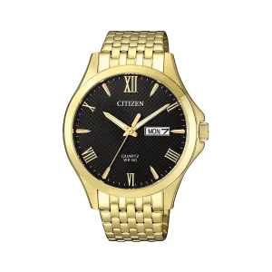 BF2022-55H - Mens Quartz Gold Plated Stainless Steel Dress Watch