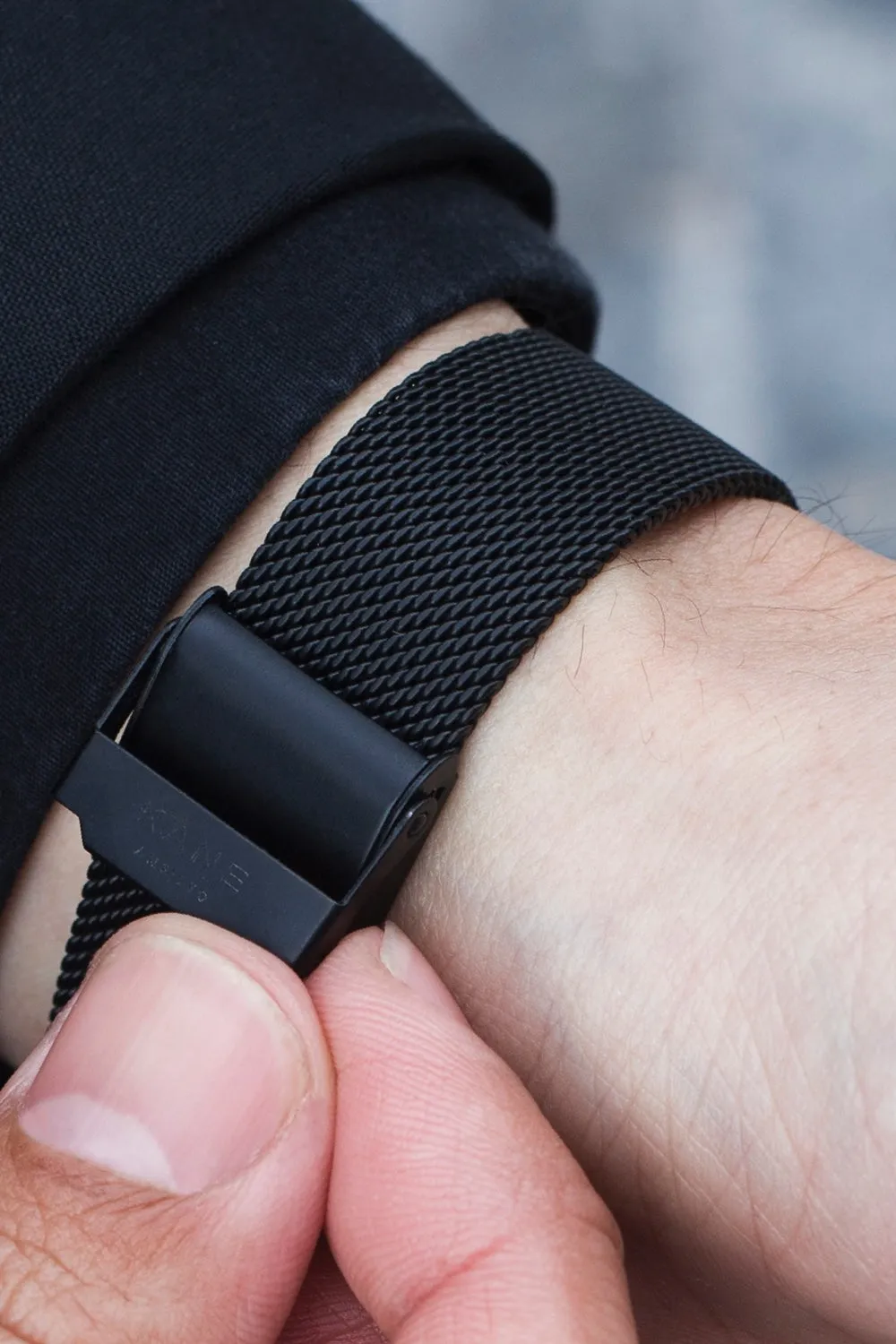 Black Mesh Steel Strap