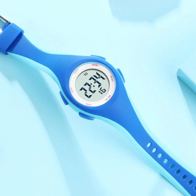 Bright Colored Waterproof Digital Sports Wristwatch For Kids
