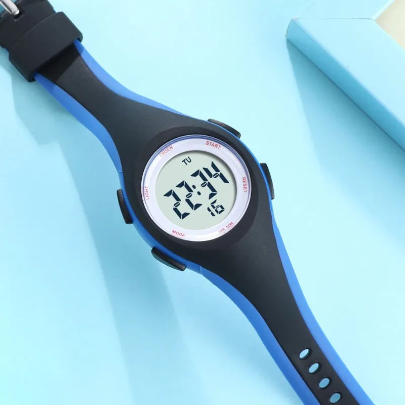 Bright Colored Waterproof Digital Sports Wristwatch For Kids