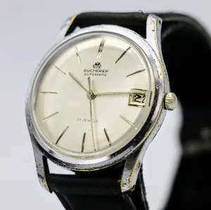 BUCHERER Automatic Watch 21 Jewels 4 ADJs Swiss Wristwatch