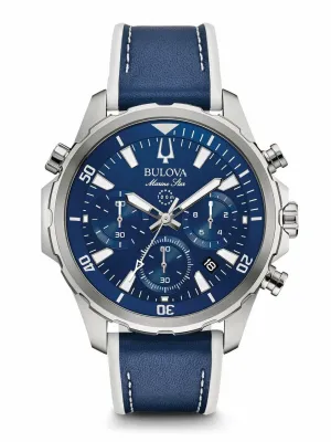 Bulova Marine Star Blue Chronograph Watch 96B287