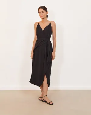 Carly Detail Midi Dress (exchange only) - Black