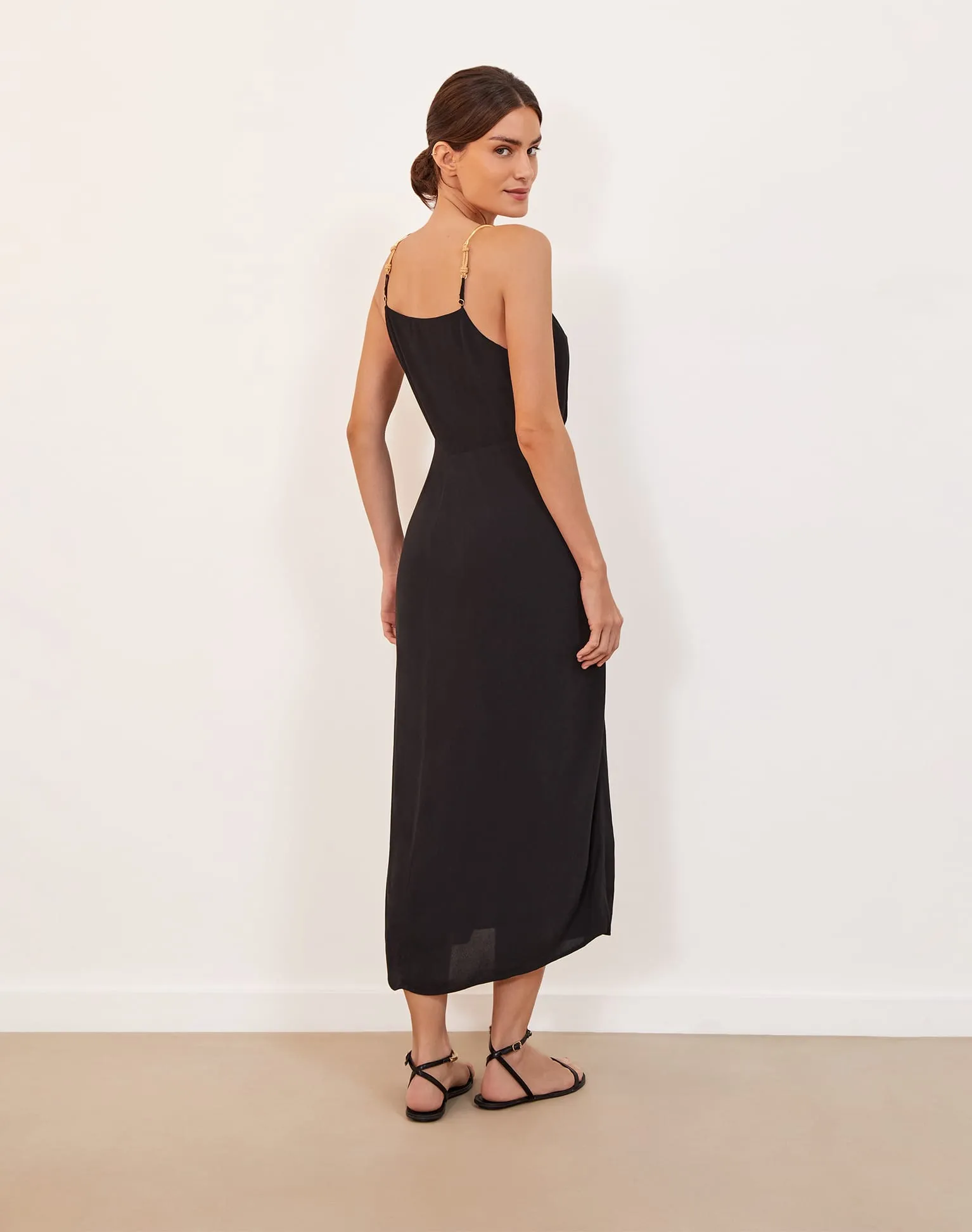 Carly Detail Midi Dress (exchange only) - Black