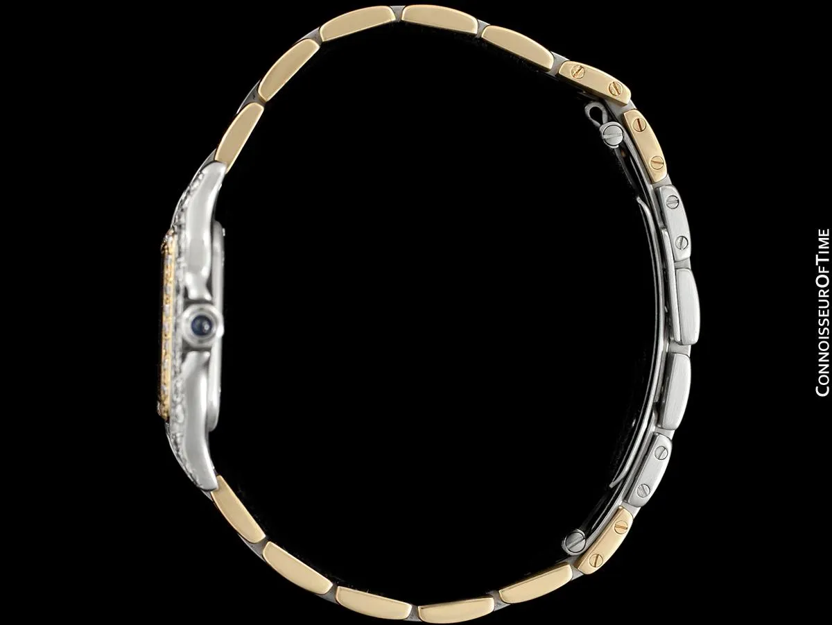 Cartier Panthere Ladies Two-Tone Watch - Stainless Steel, 18K Gold & Diamonds