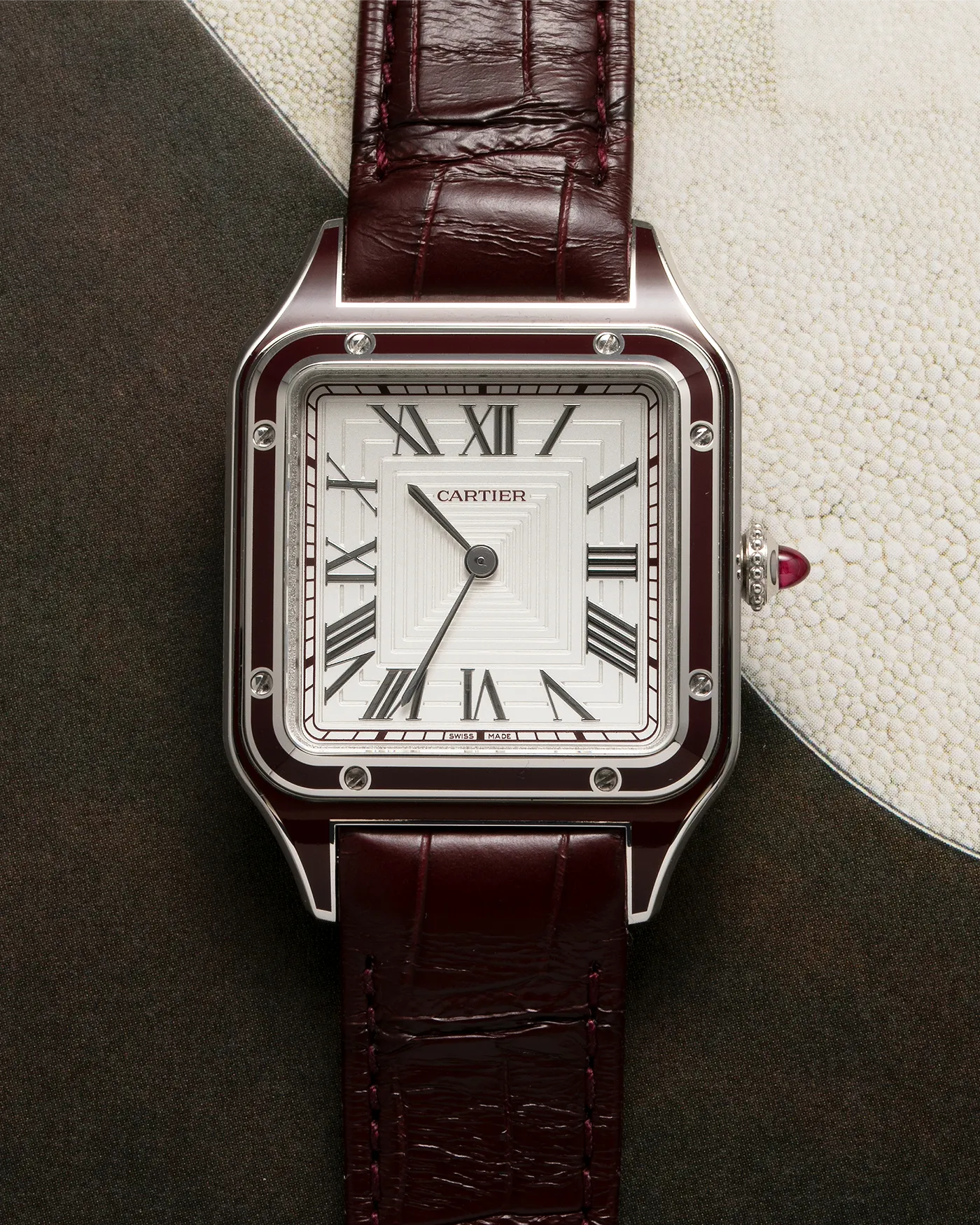 Cartier Santos Dumont Lacquered Platinum