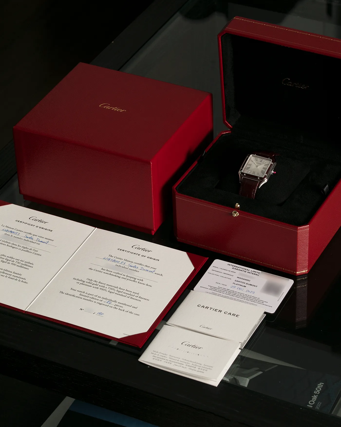 Cartier Santos Dumont Lacquered Platinum