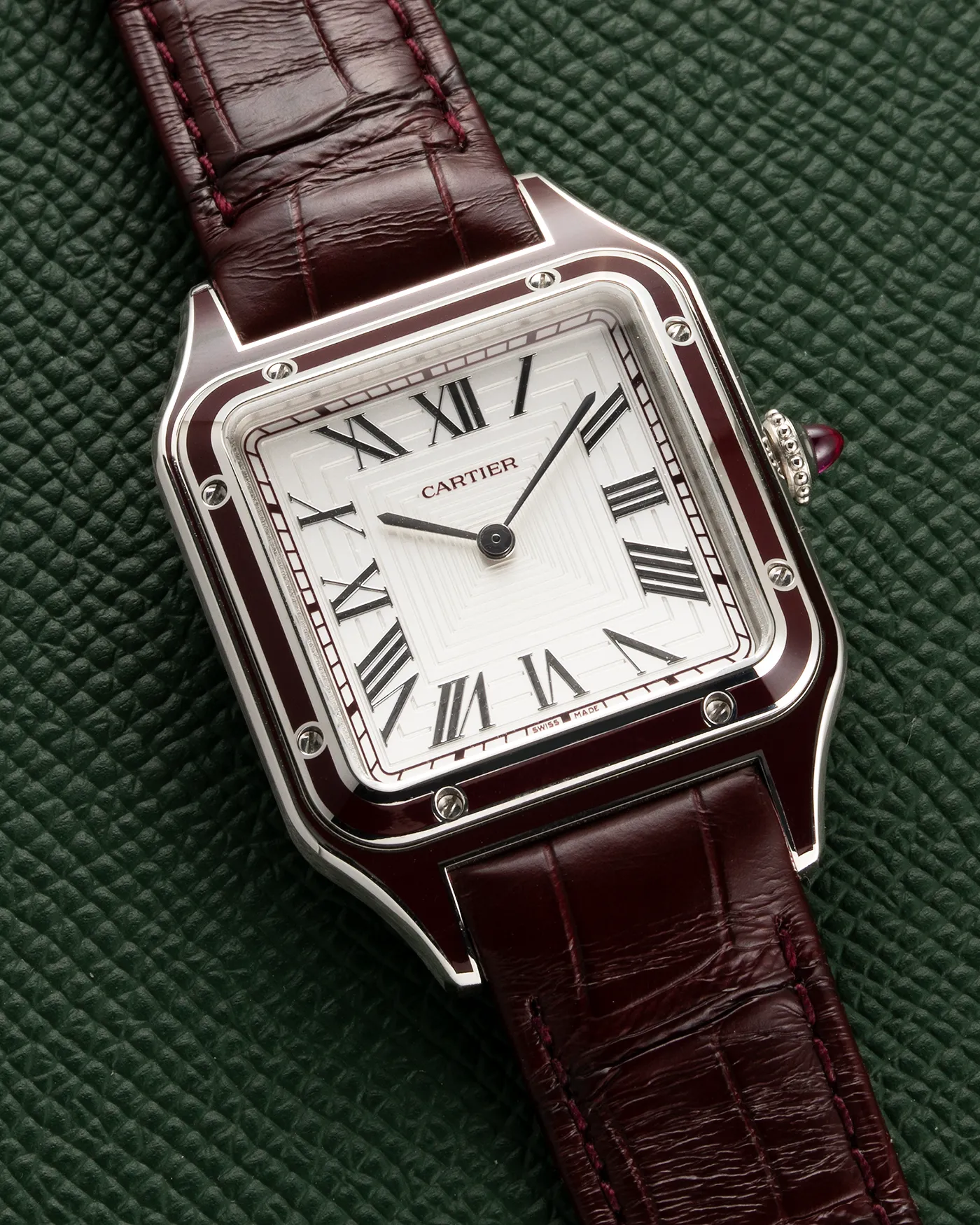 Cartier Santos Dumont Lacquered Platinum