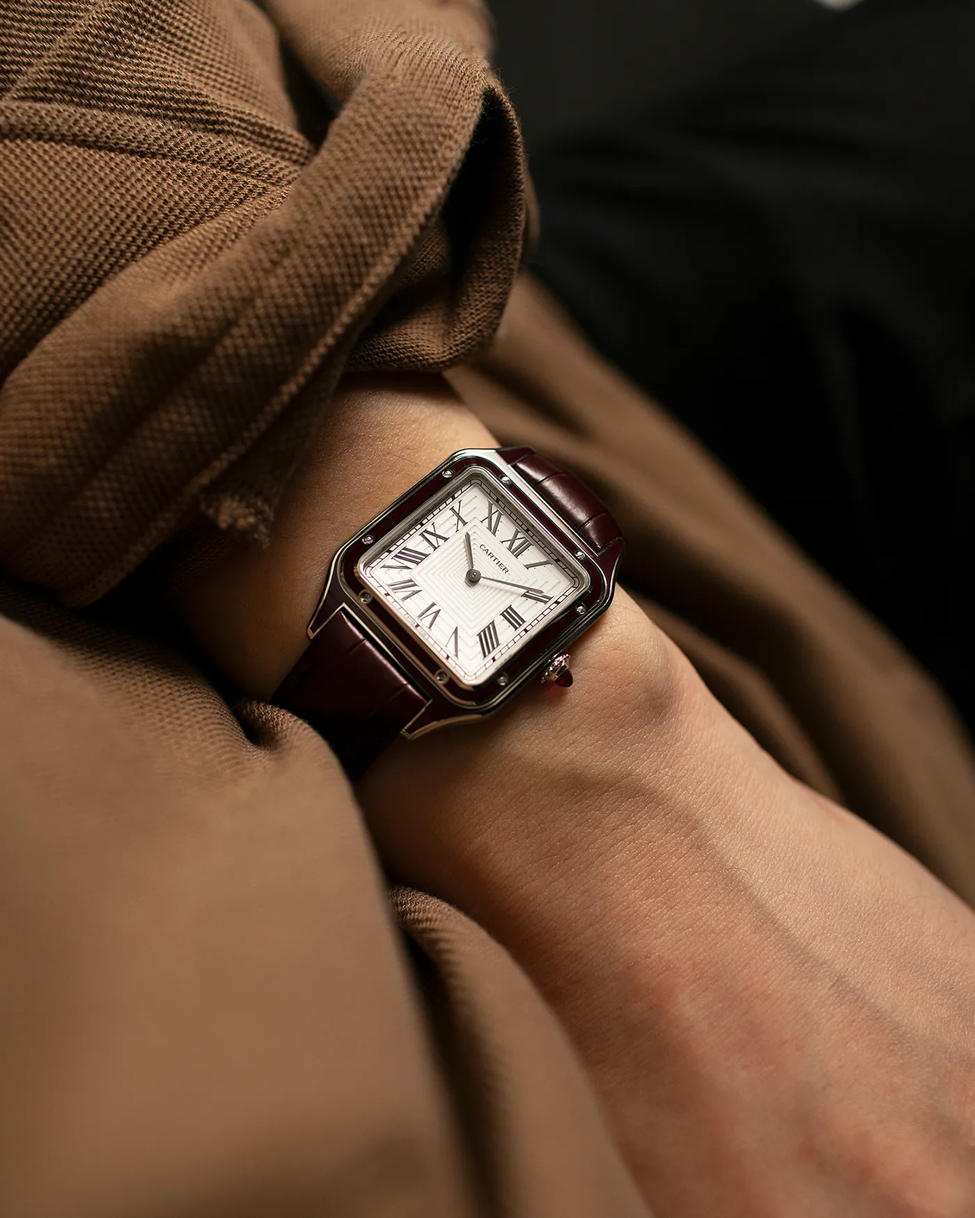 Cartier Santos Dumont Lacquered Platinum