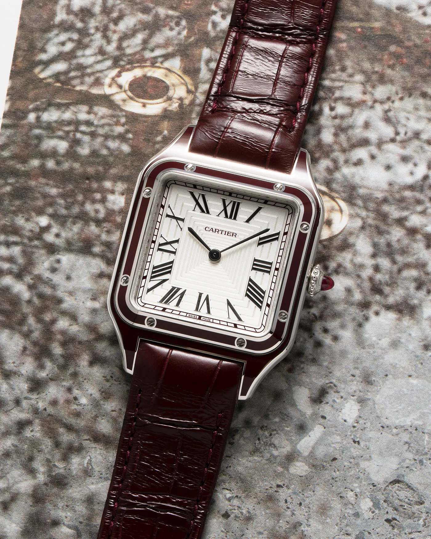 Cartier Santos Dumont Lacquered Platinum